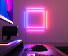 Mit den neuen Nanoleaf Lines Squared lässt sich die smarte Beleuchtung nun auch im rechten Winkel arrangieren. (Bild: Nanoleaf)