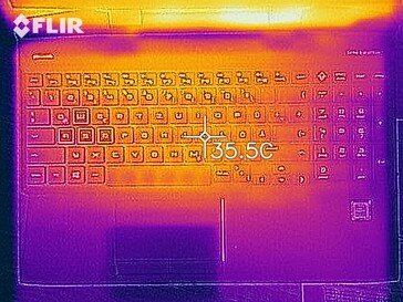 Wärmebildaufnahme im Leerlauf - Oberseite