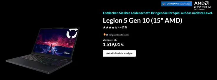 Lenovo Legion 5 15 ab 1.519 Euro - samt OLED, Wi-Fi 7, USB 4 und 5-MP-Wecam