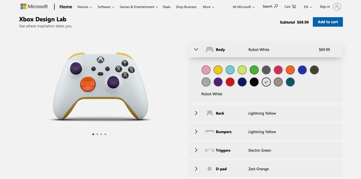Das Xbox Design Lab bietet eine Vielzahl an Farbkombinationen.