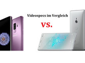 Samsung Galaxy S9 gegen Sony XZ2 (Compact): Die Unterschiede bei den Videospecs.