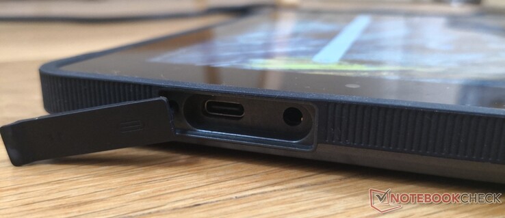 Links: USB-C oder Ladeanschluss, 3,5 mm Audio
