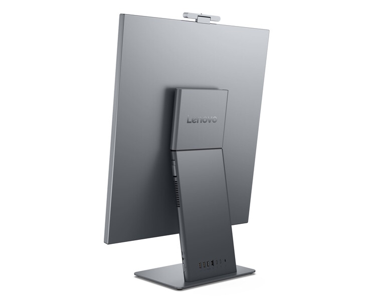 Gut zu sehen: Die Anschlüsse befinden sich knapp über der Basis im Standfuß (Bildquelle: Lenovo)