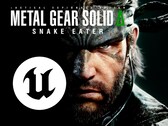 Banner des Metal Gear Solid 3-Remakes mit Unreal-Engine-Logo (Bildquelle: PlayStation Store / Epic Games, bearbeitet)