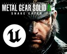 Banner des Metal Gear Solid 3-Remakes mit Unreal-Engine-Logo (Bildquelle: PlayStation Store / Epic Games, bearbeitet)