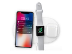 Drei Apple-Geräte drahtlos laden soll ab 2018 mit dem AirPower-Qi-Pod möglich sein.