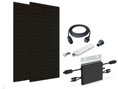 Balkonkraftwerk mit DTU-Stick zum Überprüfen der Solarmodul-Daten (Ja Solar, Hoymiles)