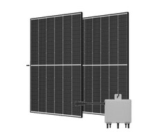 Balkonkratwerk zur Erzeugung von Solarstrom (Bild: Deye, Trina Solar)
