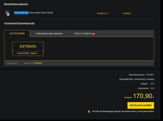 Der Gutscheincode EXTRA5 reduziert den Preis noch einmal