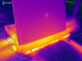Temperatur des Alienware 16 Area-51 beim Spielen von Cyberpunk 2077 im Overdrive-Modus