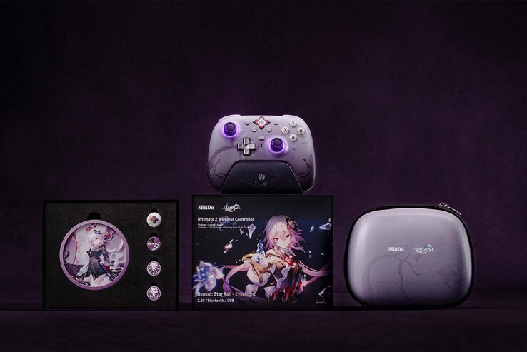 Im Lieferumfang sind auch Zubehörteile enthalten (Bildquelle: 8BitDo)