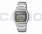 Die Casio A1000SP-7 besitzt eine gestreifte Bedampfung auf der Unterseite des Saphirglases