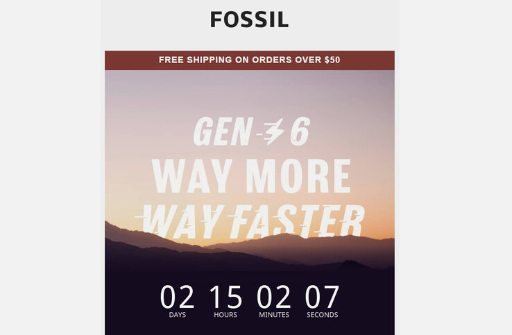Der Countdown endet am Montag, dem 30. August – dann wird endlich die erste Fossil Gen 6-Smartwatch vorgestellt. (Bild: Fossil)