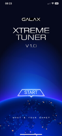 Xtreme Tuner Plus - Startbildschirm