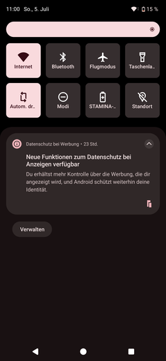 Sony Xperia 1 VIII Test Android UI