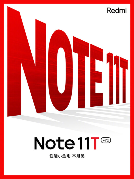 In China kündigt sich jetzt offiziell die Redmi Note 11T-Serie an.