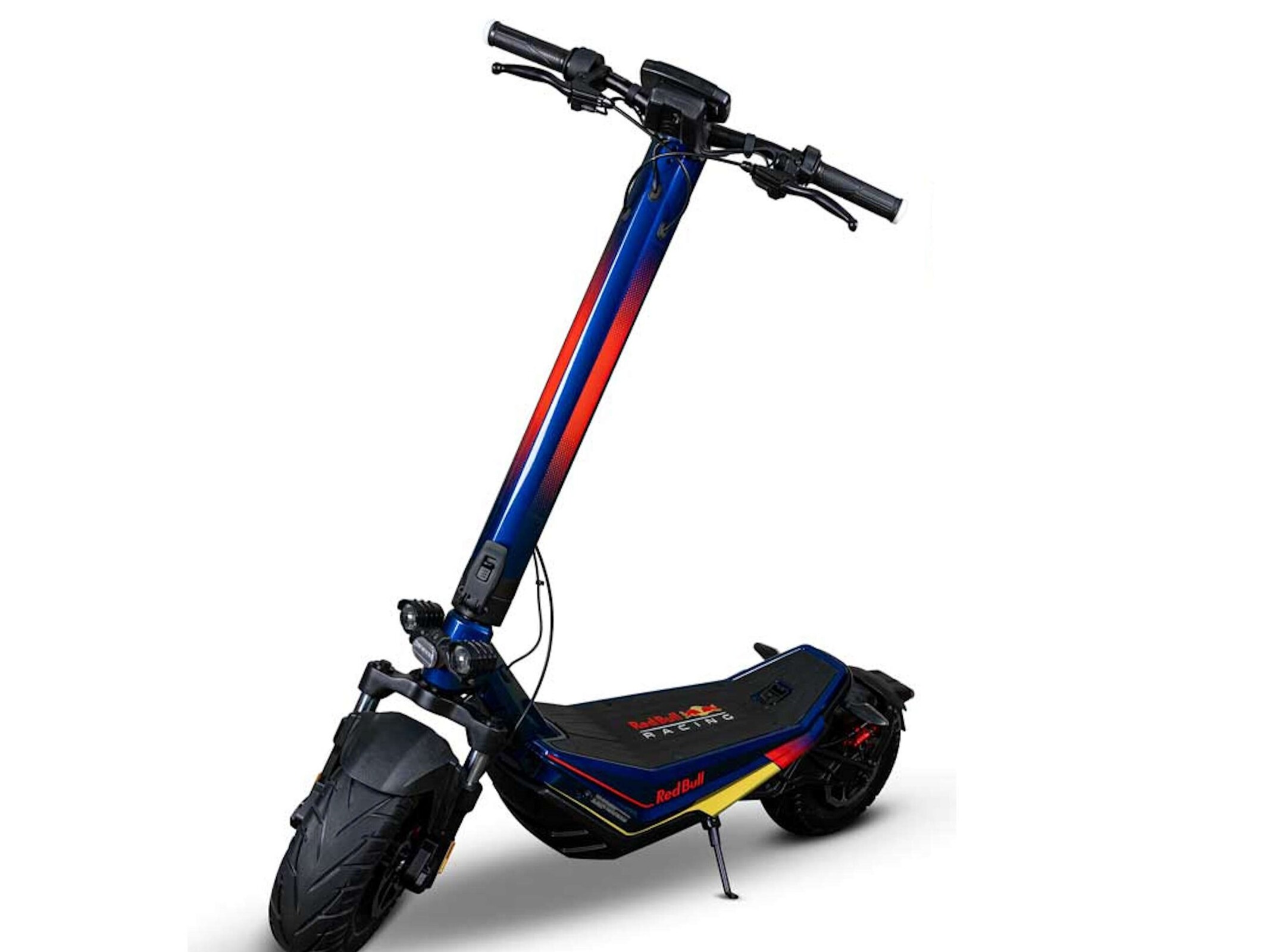 Red Bull: Besonders starker E-Scooter mit Dämpfer, Federgabel und