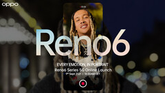 Oppo stellt neue Reno6 Serie 5G in Paris vor, Launch-Event am 9. September.