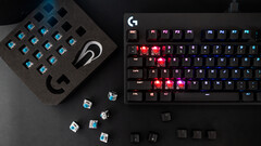 Logitech G Pro X Gaming-Tastatur mit austauschbaren GX-Switches.