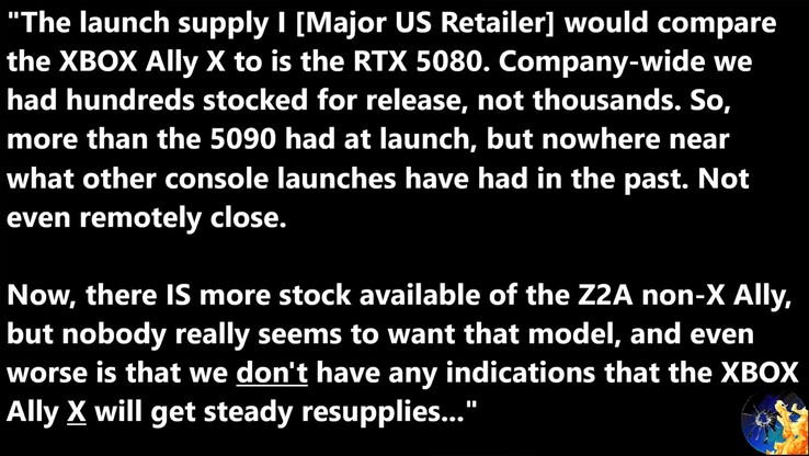 Asus ROG Xbox Ally und ROG Xbox Ally X sind geleakt. (Bildquelle: Moore's Law Is Dead auf YouTube)