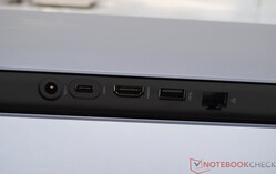 Anschlüsse des Minisforum AtomMan G7 Ti auf der Rückseite