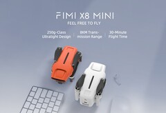 Die Fimi X8 Mini ist ein direkter Konkurrent für die DJI Mini 2 und wiegt mit Pro-Akku nur 245 Gramm.