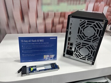 Rückseite der Qnap-NAS.