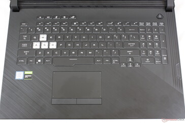 Das Layout der Tastatur ist mit dem des Strix III G731 ident