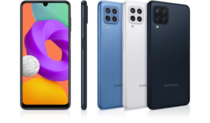Das Galaxy M22 gibt es in drei verschiedenen Farben (Bild: Samsung)