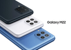 Samsung listet das Galaxy M22 offiziell auf seiner deutschen Webseite. (Bild: Samsung)