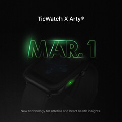 Mobvoi hat bei Twitter den nahenden Launch seiner neuen Smartwatch namens TicWatch X Arty angekündigt. (Bild: Mobvoi)