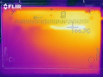 Wärmebildaufnahme unter Last - Unterseite