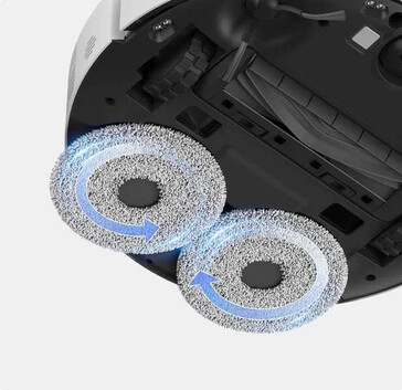 Feucht wird mit rotierenden Wischmopps gereinigt (Bildquelle: Dreame)