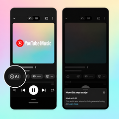 KI-Kennzeichnung in YouTube Music.