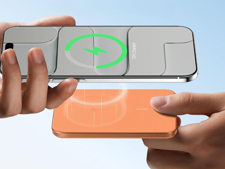 Anker Nano Power Bank (5K, MagGo, Slim) in der Farbe Cosmic Orange