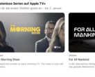 Apple kündigt auf der deutschen Startseite der TV-App verschiedene Serien zeitweise kostenlos an. (Bild: Apple)