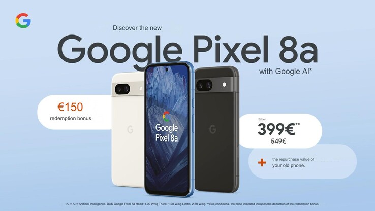 Google plant zumindest in Frankreich auch wieder eine Eintausch-Aktion anlässlich des Pixel 8a Starts.