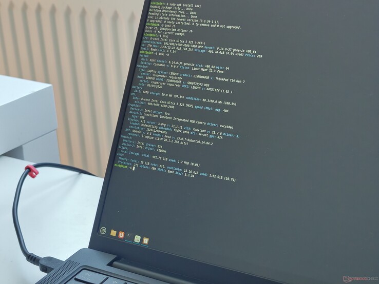 System Informationen zum Lenovo ThinkPad T14 Gen 7
