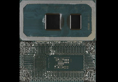 Die Ober- und Unterseite des ersten von Intel im 10 nm-Verfahren hergestellten Prozessors Core i3-8121U (Quelle: TechInsights)