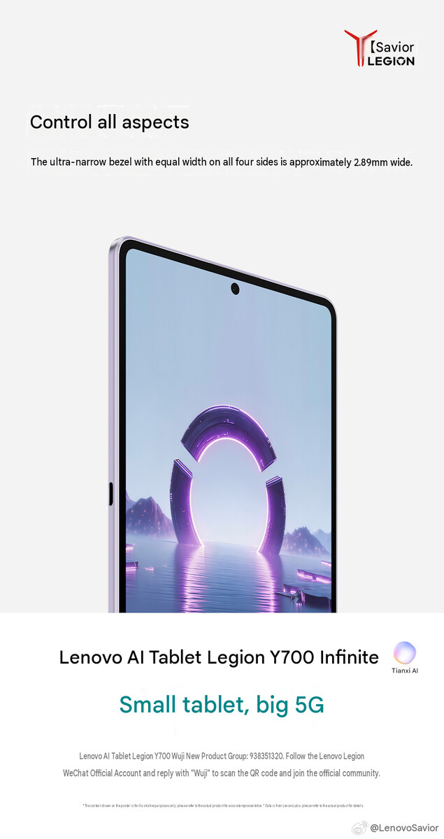 Dicke der Displayränder des Legion Y700 Infinite (maschinell übersetzt)