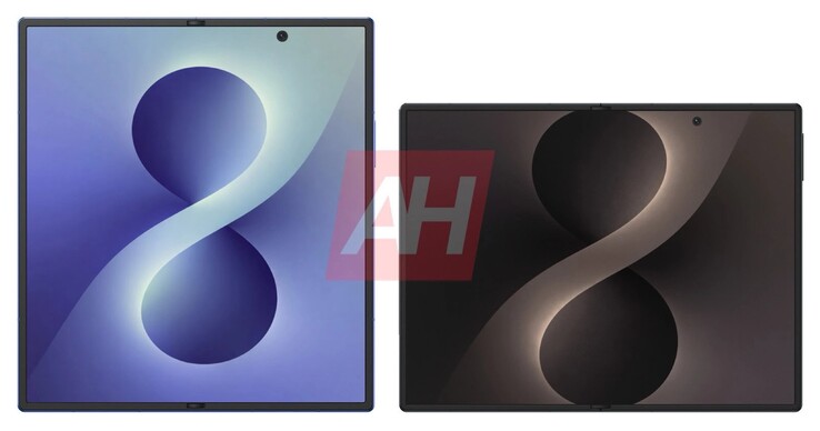 Das Samsung Galaxy Z Fold8 Ultra (links) ist höher, aber weniger breit als das Galaxy Z Fold8 Wide (rechts).