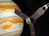 Künstlerische Illustration zeigt eine Sonde in der Nähe des Jupiters.