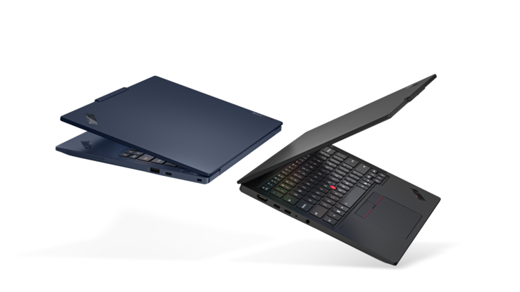 Das Lenovo ThinkPad T14s Gen 7 in Blau und Schwarz.