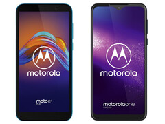 Das Motorola Moto E6 Play (links) und das One Macro (rechts) von vorne