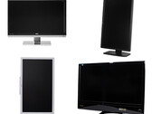 Vier Monitore mit 23 und 24 Zoll im Vergleich