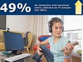 Internet: 49 Prozent der Deutschen nutzen TV und Internet parallel