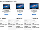 Apple: Schnellere Prozessoren, mehr Speicher, gleicher Preis für Notebooks Macbook Pro