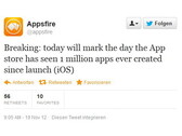 Apple: Mehr als 1 Million Apps im App Store