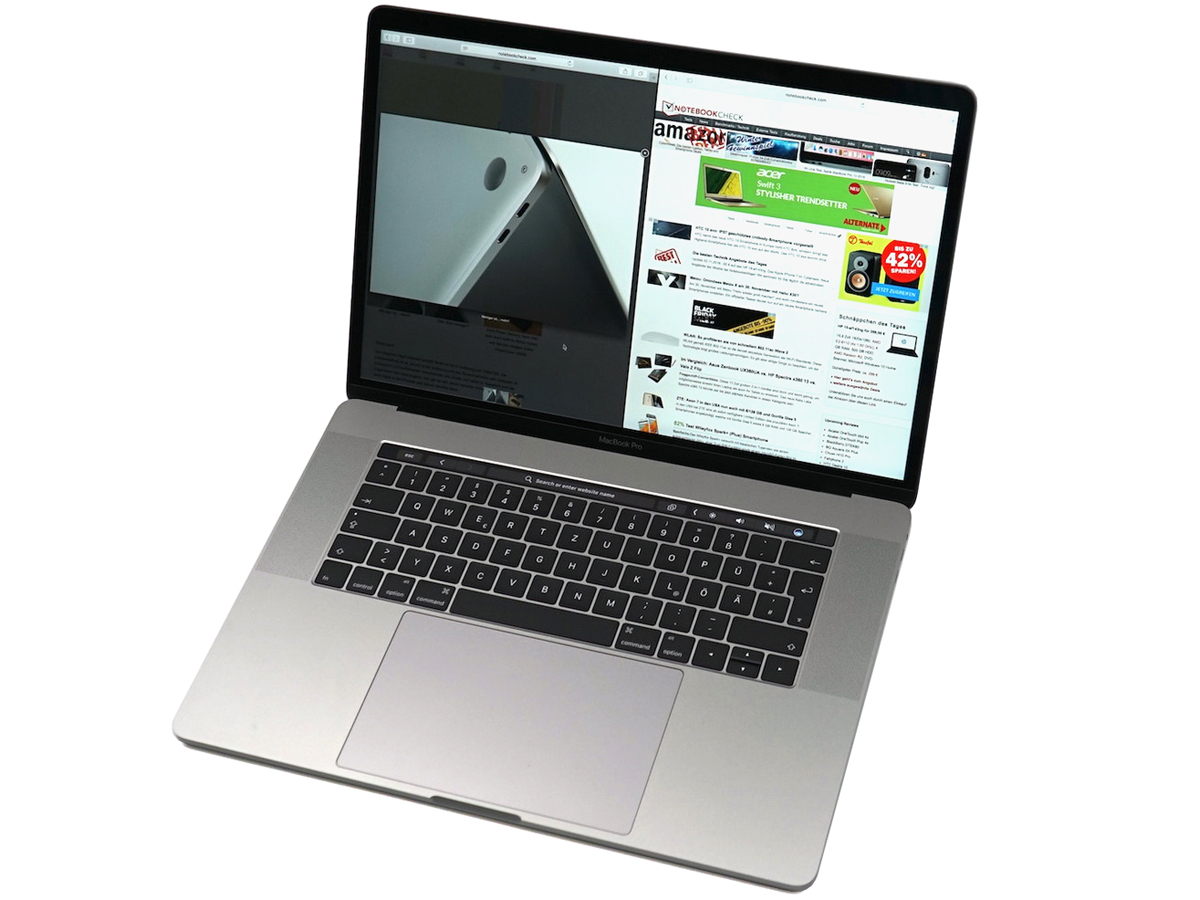 Apple MacBook Pro 15 2017 (2.8 GHz, 555) - Notebookcheck.com Externe Tests