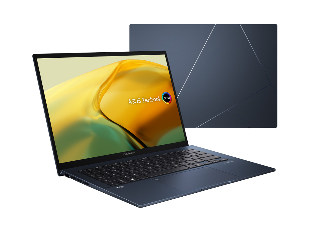 Custodia In Pelle Nera Serie Contour Per ASUS Zenbook 14X OLED UX3404VA (14,5") - Protezione Con Supporto Pieghevole, Interno In Microfibra